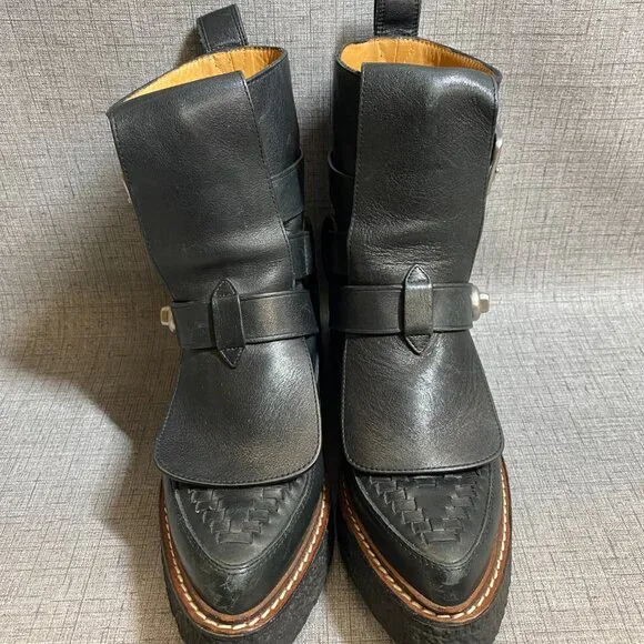 COACH Black Whipstitch High Top Creeper Women's - Picture 6 of 13